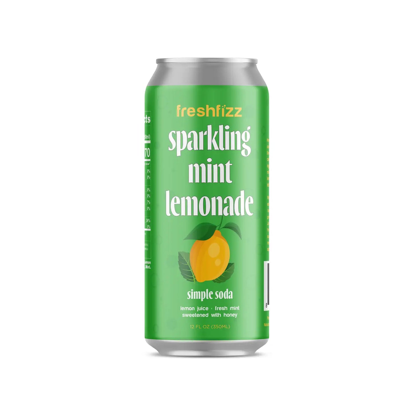 Sparkling Mint Lemonade - Natural Soda - 12oz
